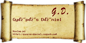 Gyöpös Dániel névjegykártya